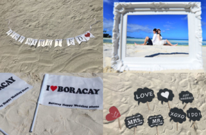 ボラカイ島フォトウエディングレンタル衣装　ボラカイビーチフォトドレス