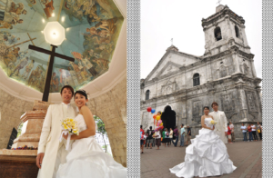 セブ写真だけ結婚式　セブインスタ映え　セブ島ウエディングフォト　Cebu Church Wedding Photo